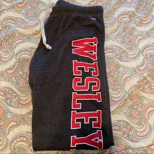 WESLEYAN UNIVERSITY TRIBLEND GRAY SWEATPANTS